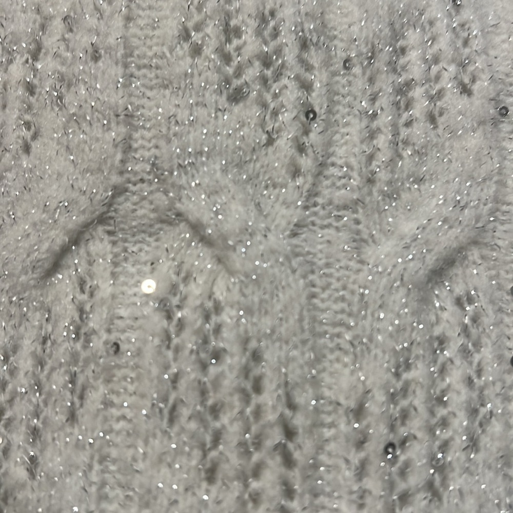 Express worn once holiday sweater. Size M. Sequence and silver - Picture 10 of 10